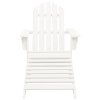 Zahradní křeslo s podnožkou dřevěné bílé 40859