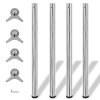 4 výškově nastavitelné stolové nohy chrom 870 mm 242134
