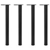 4 stolové nohy s nastavitelnou výškou černé, 710 mm 242139