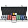 Poker set s 500 žetony hliník 80182