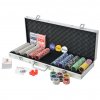 Poker set s 500 laserovými žetony z hliníku 80184