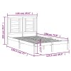 Rám postele masivní dřevo 120 x 190 cm Small Double 3104318