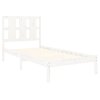 Rám postele bílý masivní dřevo 75 x 190 cm malé jednolůžko 3105561