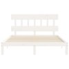 Postel bez matrace bílá 160 x 200 cm masivní borovice 3193607
