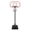 Basketbalový koš bílý 237–307 cm polyethylen 93652