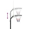 Basketbalový koš bílý 237–307 cm polyethylen 93652