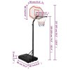 Basketbalový koš bílý 237–307 cm polyethylen 93652