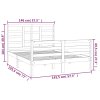 Rám postele bílý masivní dřevo 140 x 190 cm 3105841