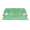 Skleník s ocelovým rámem zelený 20 m² 5 x 4 x 2,3 m 3188083
