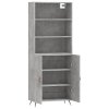 Skříň highboard betonově šedá 69,5x34x180 cm kompozitní dřevo 3189225