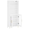 Skříň highboard bílá 69,5 x 34 x 180 cm kompozitní dřevo 3189301