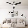 Stropní ventilátor světlo a dálkový ovladač 108 cm tmavě hnědý 51491