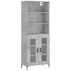 Skříň highboard betonově šedá 69,5x34x180 cm kompozitní dřevo 3189321
