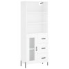 Skříň highboard bílá 69,5 x 34 x 180 cm kompozitní dřevo 3189517