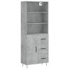 Skříň highboard betonově šedá 69,5x34x180 cm kompozitní dřevo 3189441