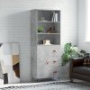 Skříň highboard betonově šedá 69,5x34x180 cm kompozitní dřevo 3189417