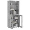 Skříň highboard betonově šedá 69,5x34x180 cm kompozitní dřevo 3189289
