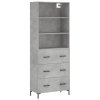 Skříň highboard betonově šedá 69,5x34x180 cm kompozitní dřevo 3189385