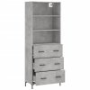 Skříň highboard betonově šedá 69,5x34x180 cm kompozitní dřevo 3189385