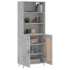 Skříň highboard betonově šedá 69,5x34x180 cm kompozitní dřevo 3189929
