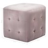 Taburety 2 ks růžové 30 x 30 x 30 cm sametová látka 278388