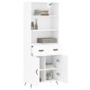 Skříň highboard bílá 69,5 x 34 x 180 cm kompozitní dřevo 3200489