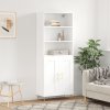Skříň highboard bílá 69,5 x 34 x 180 cm kompozitní dřevo 3189941