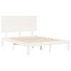 Postel bez matrace bílá 140 x 200 cm masivní borovice 3193662