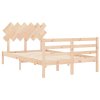 Rám postele s čelem 120 x 200 cm masivní dřevo 3195281