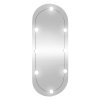 Nástěnné zrcadlo s LED osvětlením 25 x 60 cm sklo oválné 3189160
