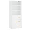 Skříň highboard bílá 69,5 x 34 x 180 cm kompozitní dřevo 3189421