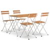 5dílný skládací bistro set masivní akáciové dřevo a ocel 3152100