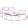 Rám postele s čelem 120 x 200 cm masivní dřevo 3194436