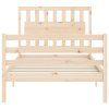 Rám postele s čelem 100 x 200 cm masivní dřevo 3194301