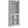Skříň highboard betonově šedá 69,5x34x180 cm kompozitní dřevo 3189329