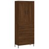 Skříň highboard hnědý dub 69,5 x 34 x 180 cm kompozitní dřevo 3199760