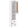 Skříň highboard bílá s vysokým leskem 34,5x34x180 cm kompozit 3200235