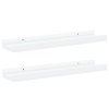 Poličky na zarámované obrázky 2 ks bílé 40 x 9 x 3 cm MDF 323928