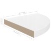 323909 vidaXL Floating Corner Shelves 4 pcs High Gloss White 35x35x3,8 cm MDF 323909