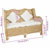 2místná pohovka přírodní ratan a len 325466