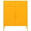 Úložná skříň hořčicově žlutá 80 x 35 x 101,5 cm ocel 336155