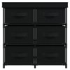 Úložná skříňka se 6 zásuvkami 55 x 29 x 55 cm černá ocel 337257