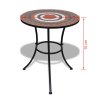 Bistro stolek terakota a bílý 60 cm mozaika 41534