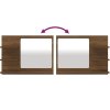 Koupelnové zrcadlo hnědý dub 60 x 10,5 x 45 cm kompozitní dřevo 815662