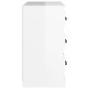Příborník bílý vysoký lesk 70 x 35,5 x 67,5 cm kompozitní dřevo 816434