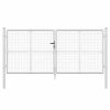 Pletivá zahradní branka stříbrná 300 x 125 cm pozinkovaná ocel 154531