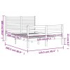 Rám postele s čelem 120 x 200 cm masivní dřevo 3195021