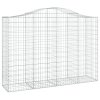 Klenuté gabionové koše 11ks 200x50x140/160cm pozinkované železo 3145691