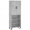 Skříň highboard betonově šedá 69,5x34x180 cm kompozitní dřevo 3196095