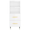Skříň highboard bílá s vysokým leskem 34,5x34x180 cm kompozit 3198899